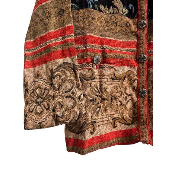 Sag Harbor Tapestry Jacket sz 14 Art to Wear Eclectic Boho Unique Patchwork - Picture 5 of 8